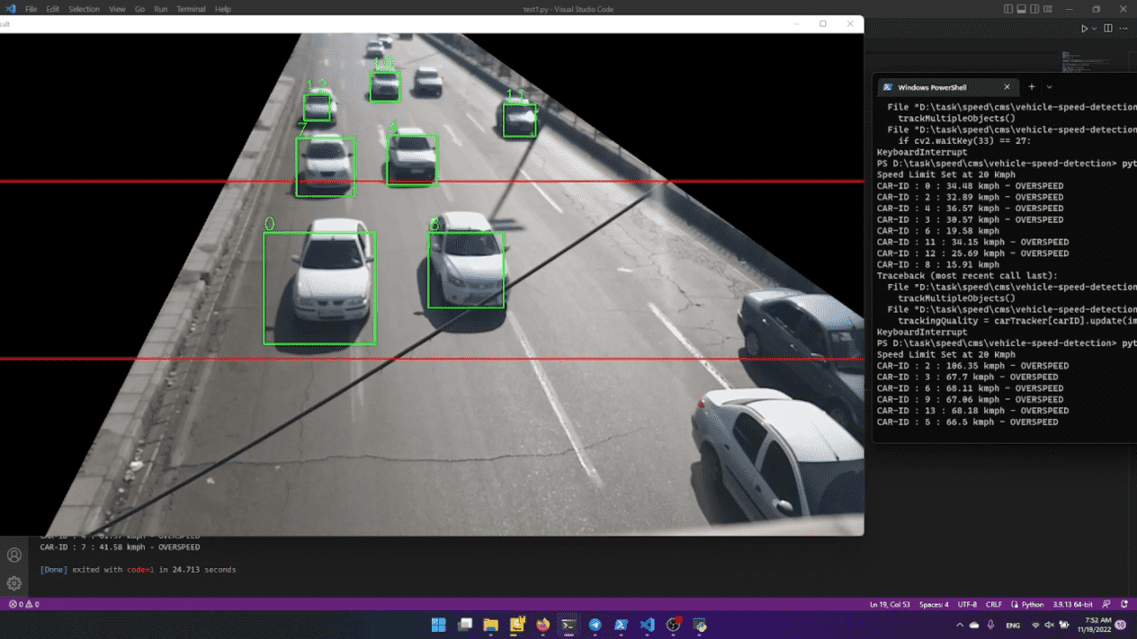 Python Developer for Vehicle Speed Detection System