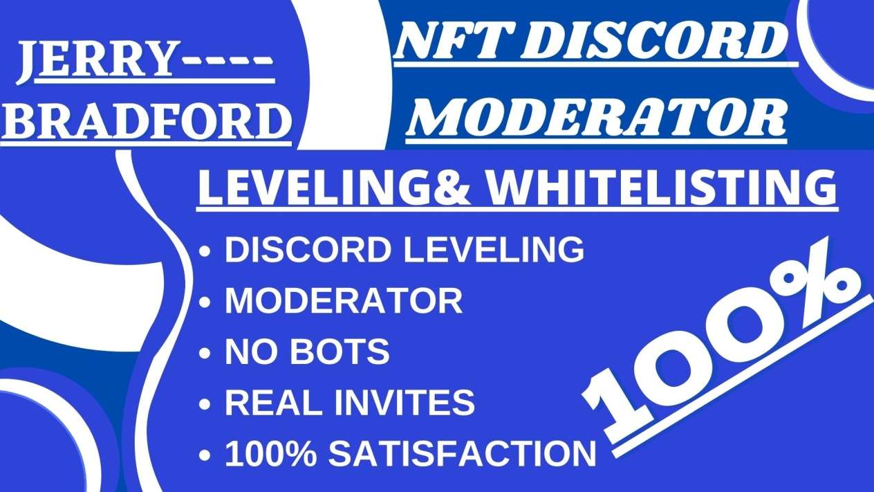 I will nft discord moderator, nft discord moderator