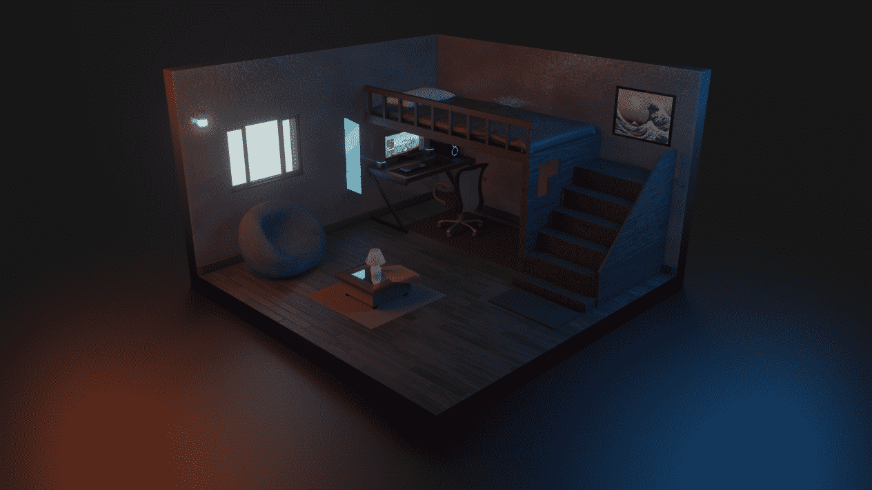 I can make a custom isometric 3D model of your room image 1