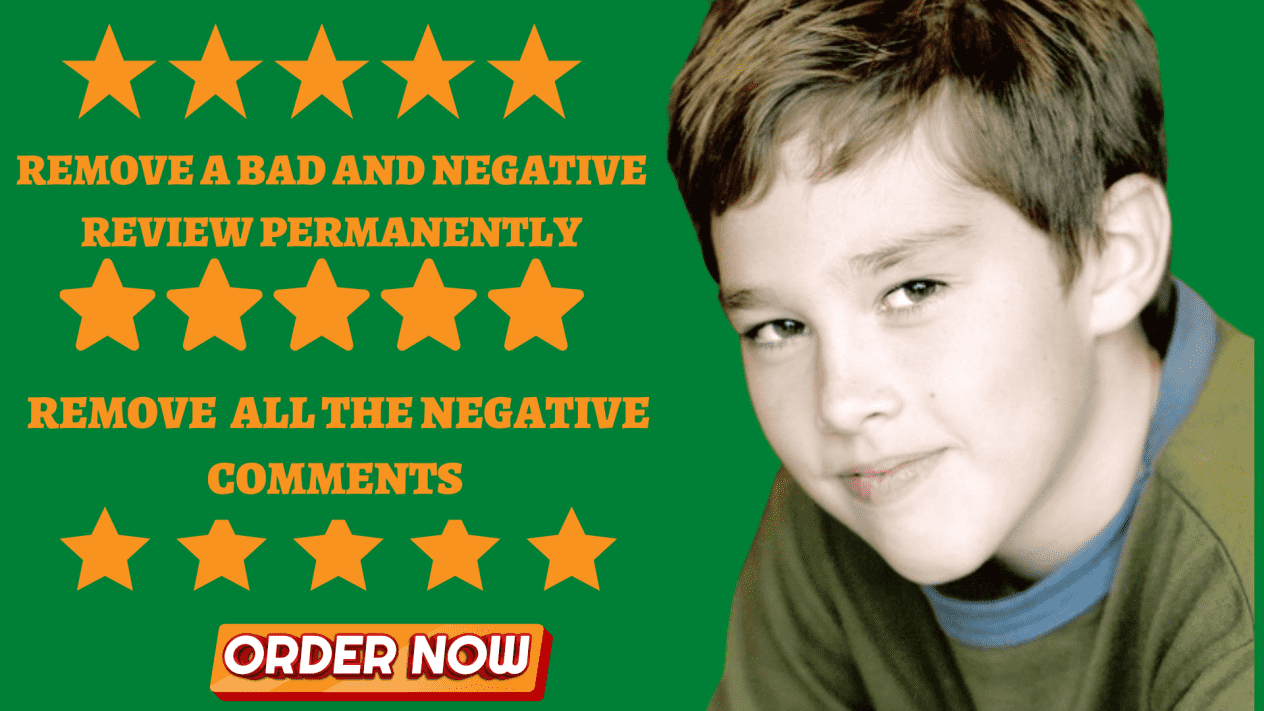 remove all bad comments and negative reviews and add reviews in 1 days