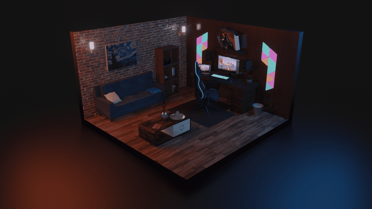 I can make a custom isometric 3D model of your room