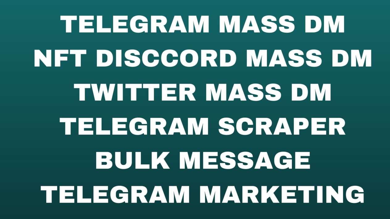 I will telegram mass dm, telegram promotion, discord mass dm