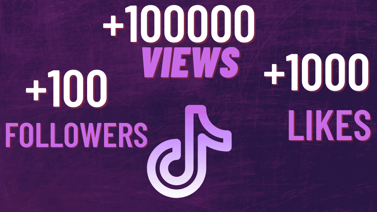 Get TikTok 100k Video Views,1000 Likes,100 followers