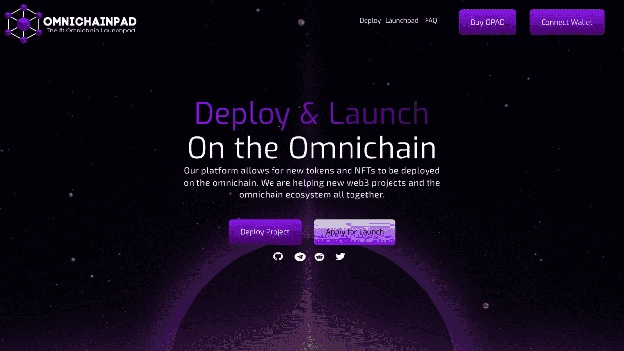 Launchpad platform for omnichain NFT and tokens deployment.