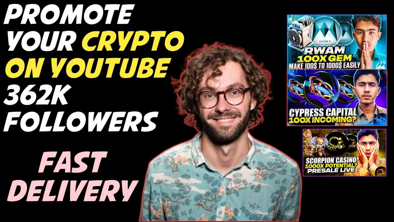 Promote Your Crypto Project On My YouTube Channel