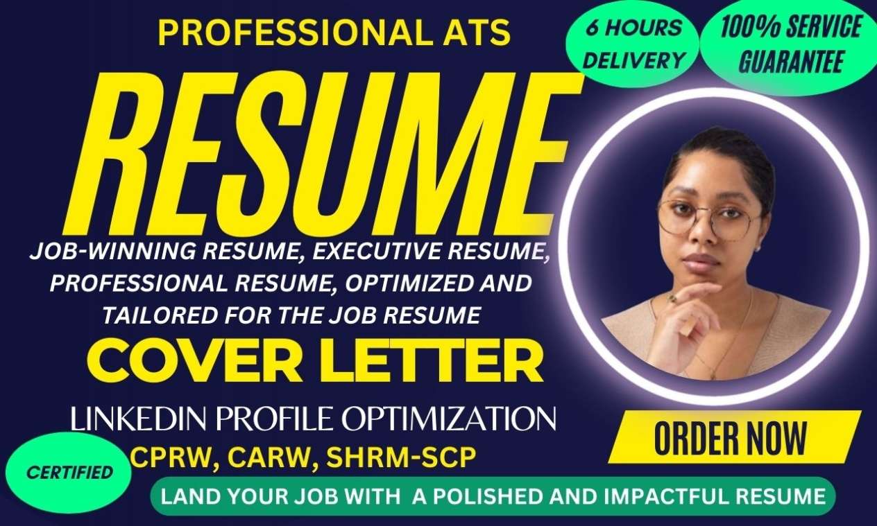I will provide qualified and professional resume or CV writing services
