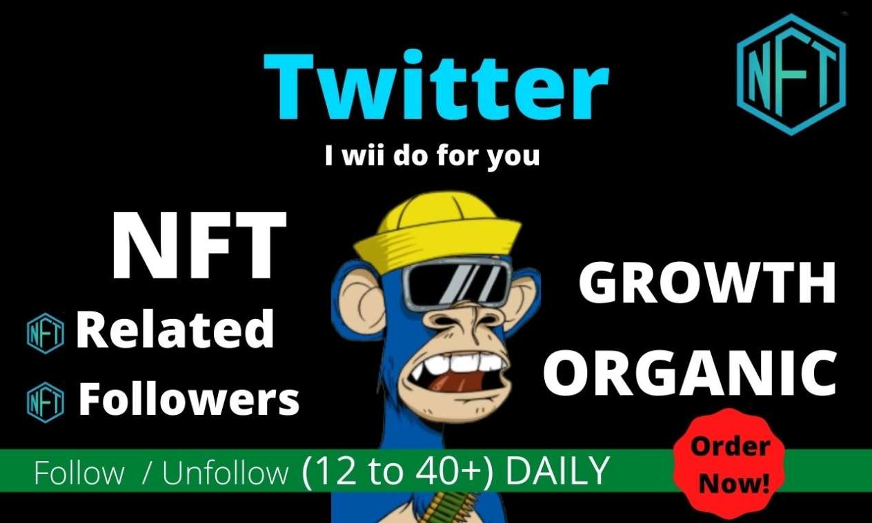I will do nft grow and marketing your twitter followers organically