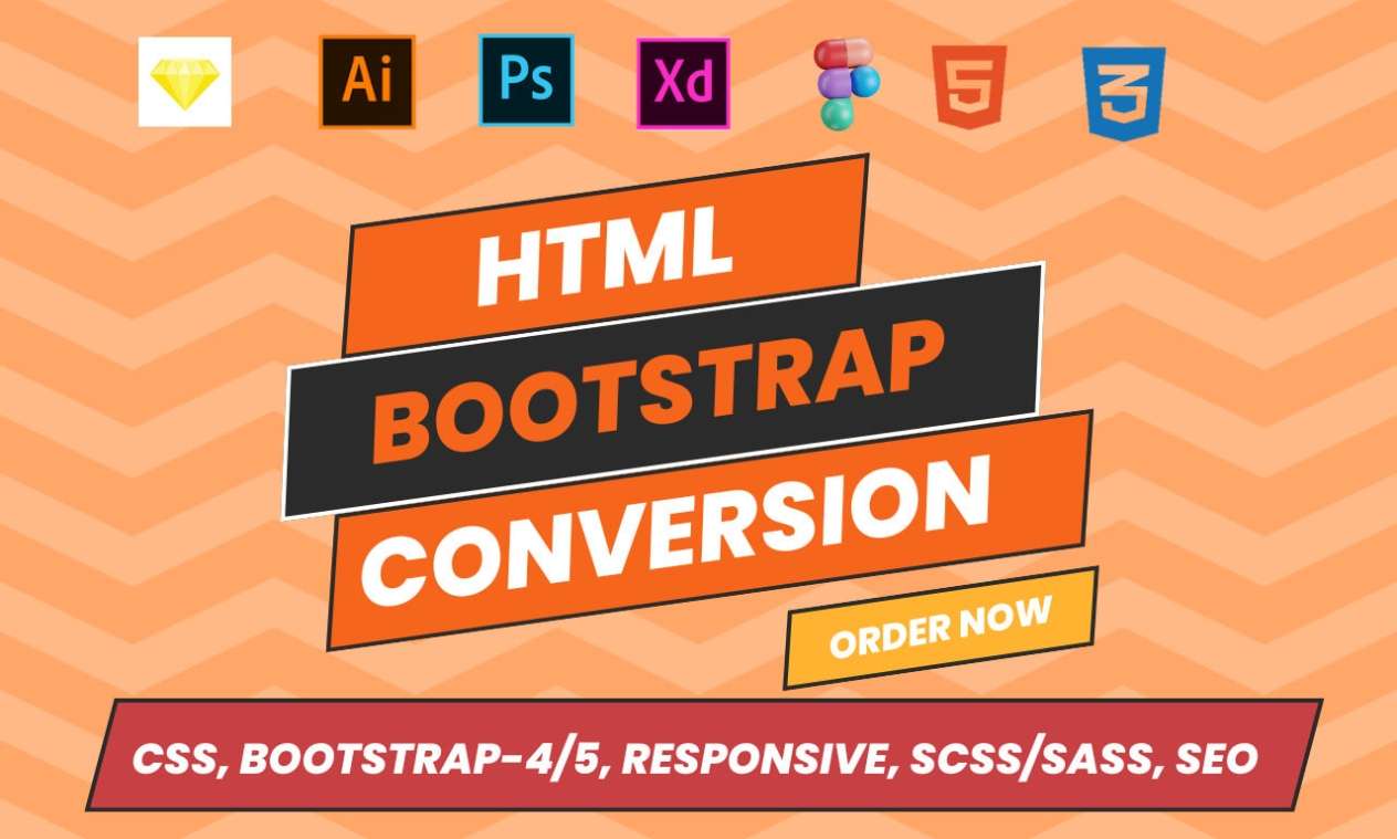 I will convert figma, PSD, xd design in HTML, CSS,mui,bootstrap,react js