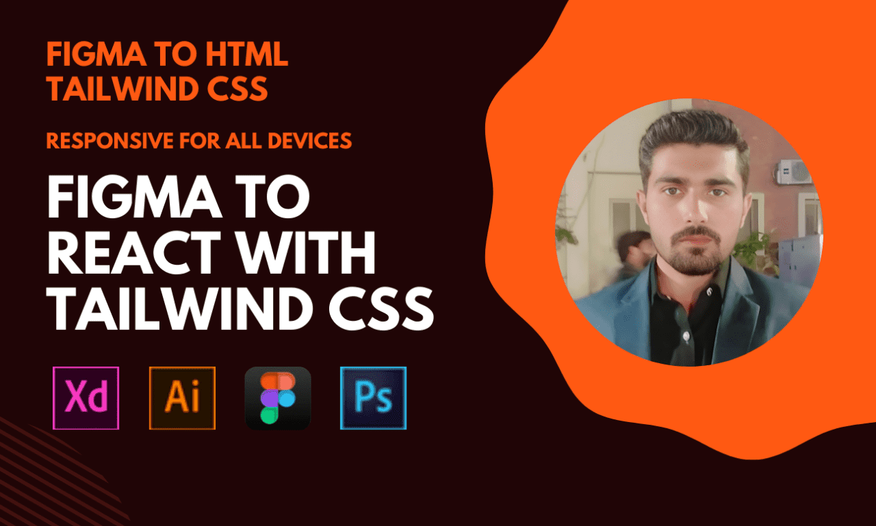 I will convert figma to HTML tailwind CSS or figma to react