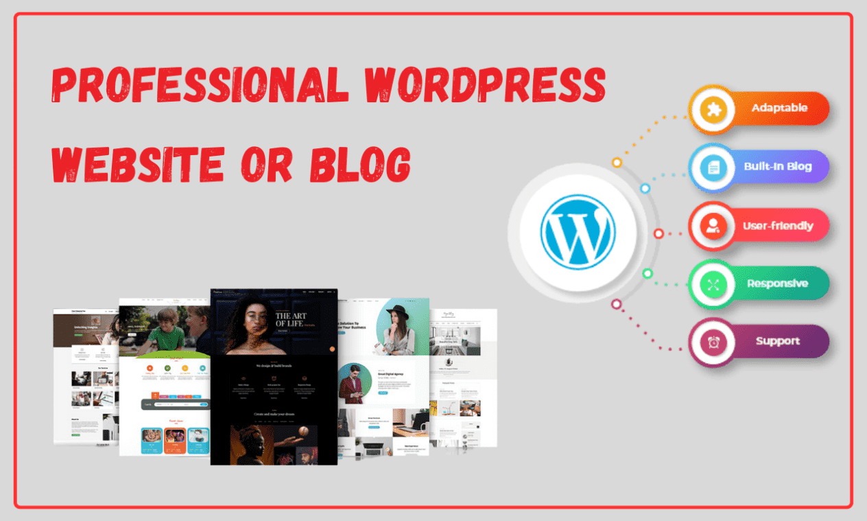 I will design professional WordPress Website or blog