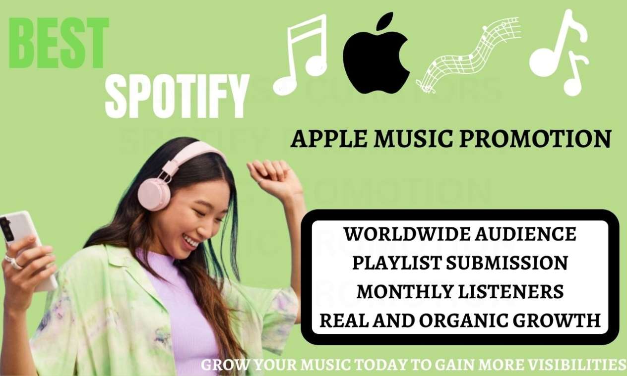 i will do organic spotify music promotion, submit your song to 900 playlist curators