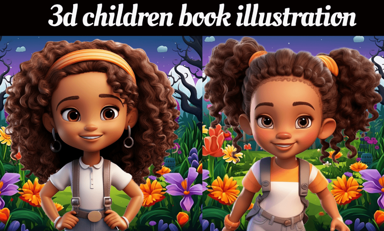I will do 3d children book illustration and story book illustration
