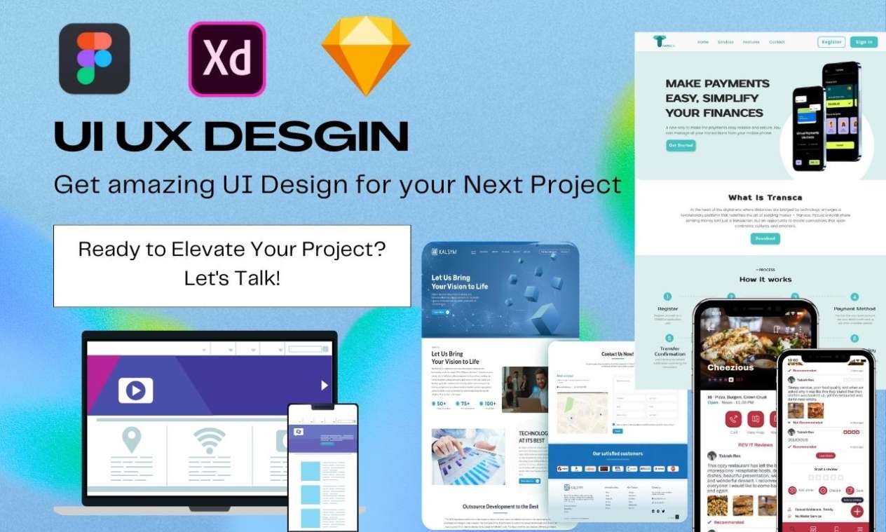 I will design UI/UX website design and landing page UI design or App design