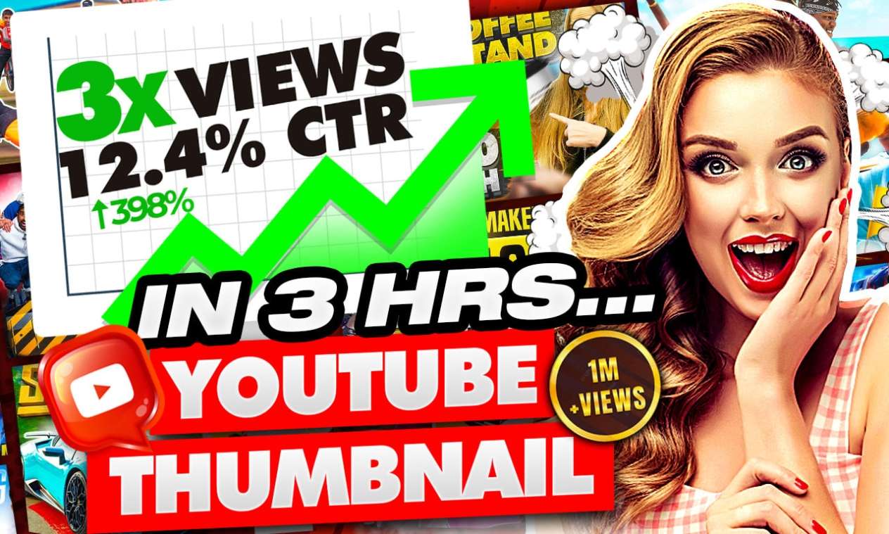 I will design amazing youtube thumbnail that will get milions of clicks