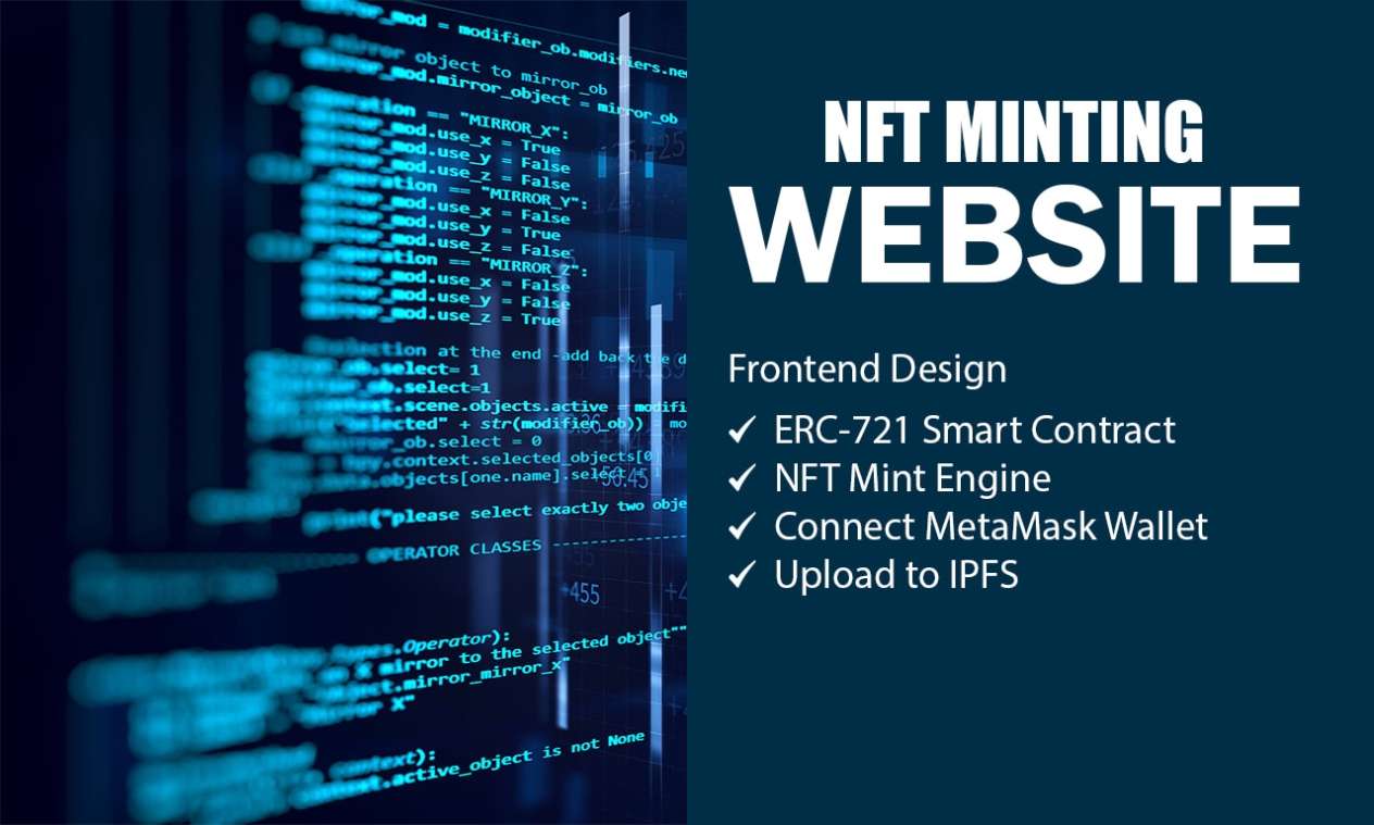 NFT website with design and development and minting