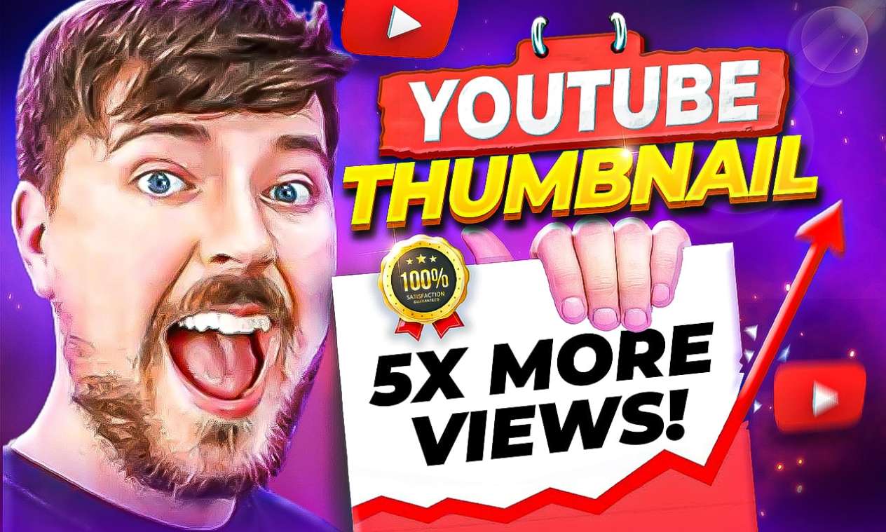 I will create clickbait attractive Thumbnail or social media post for increasing video views.