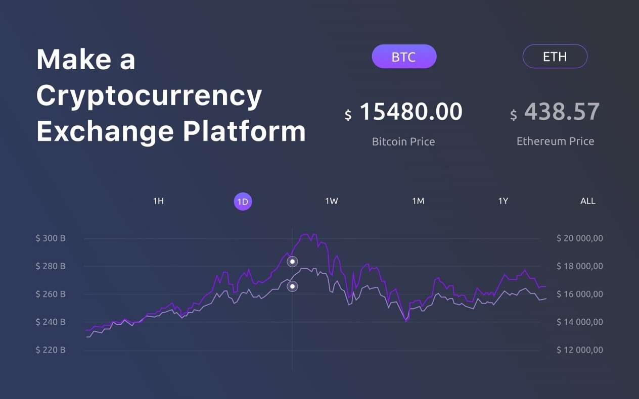 I will create cryptocurrency exchange website for you