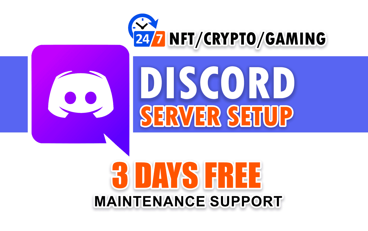 I will nft discord server setup and management