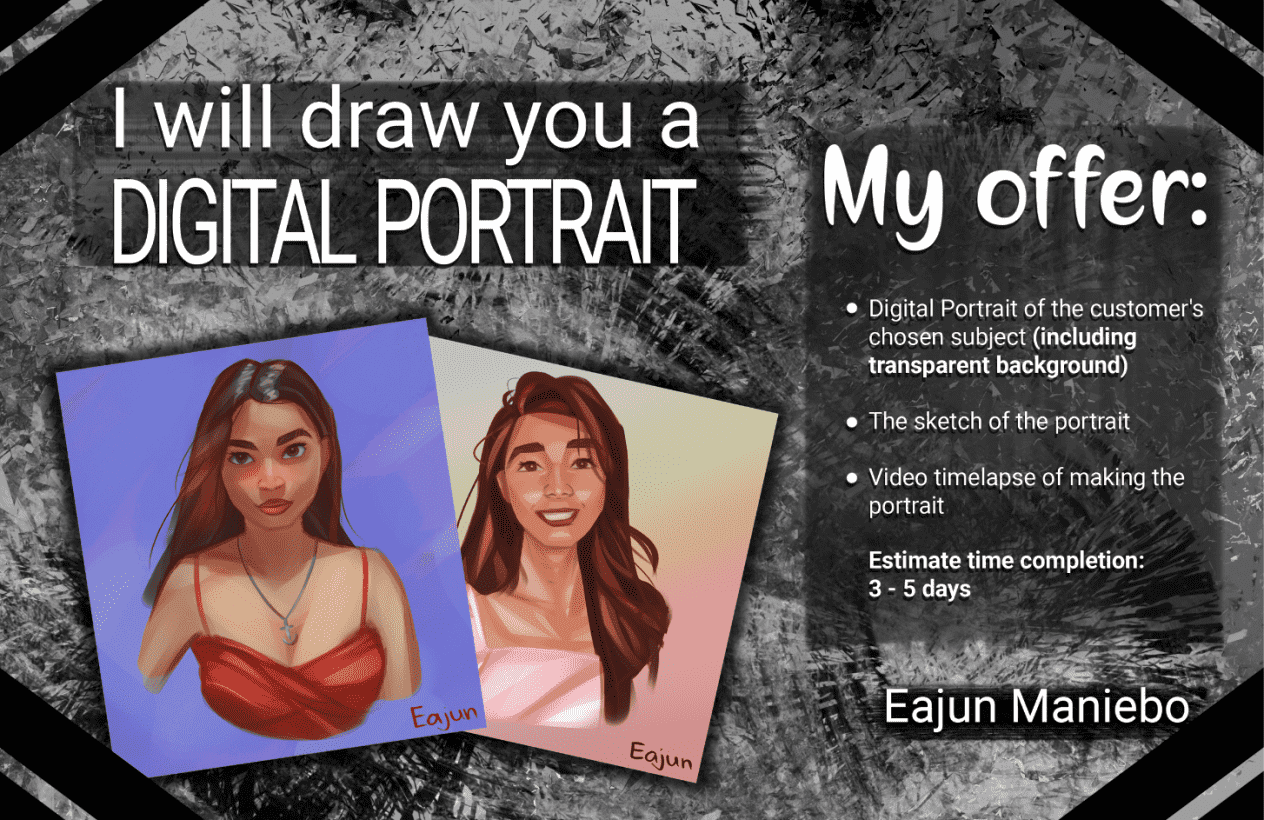 I will draw you a digital portrait of your desired subject.