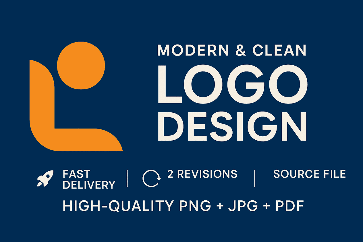 I will design a professional and modern logo for your brand
