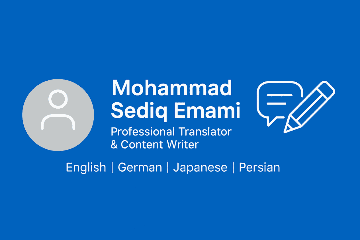 Typing, translation, logo design