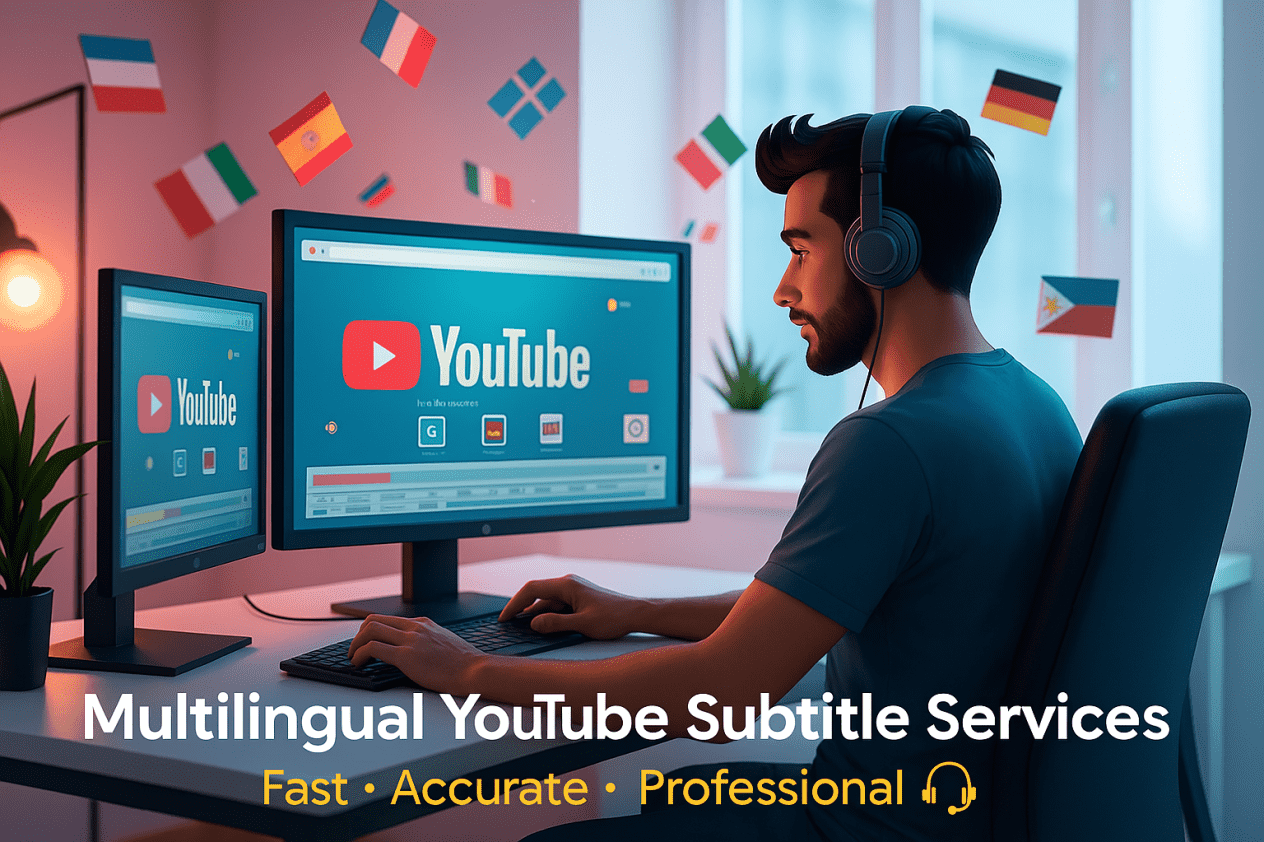 Bidirectional Subtitle Translation for YouTube Videos in 8 Languages • Fast & Professional