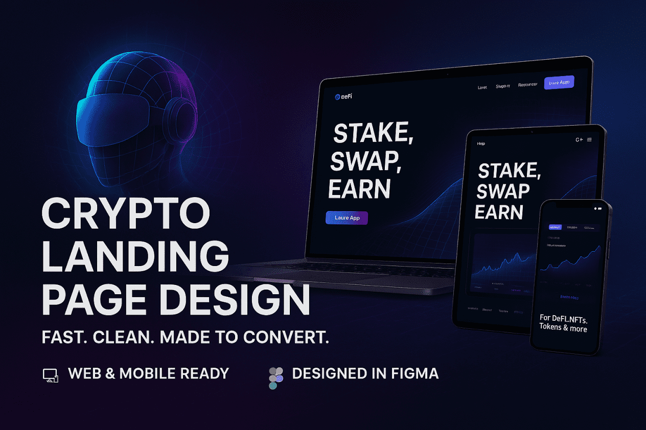 Crypto Landing Page Design – Fast, Clean & Responsive