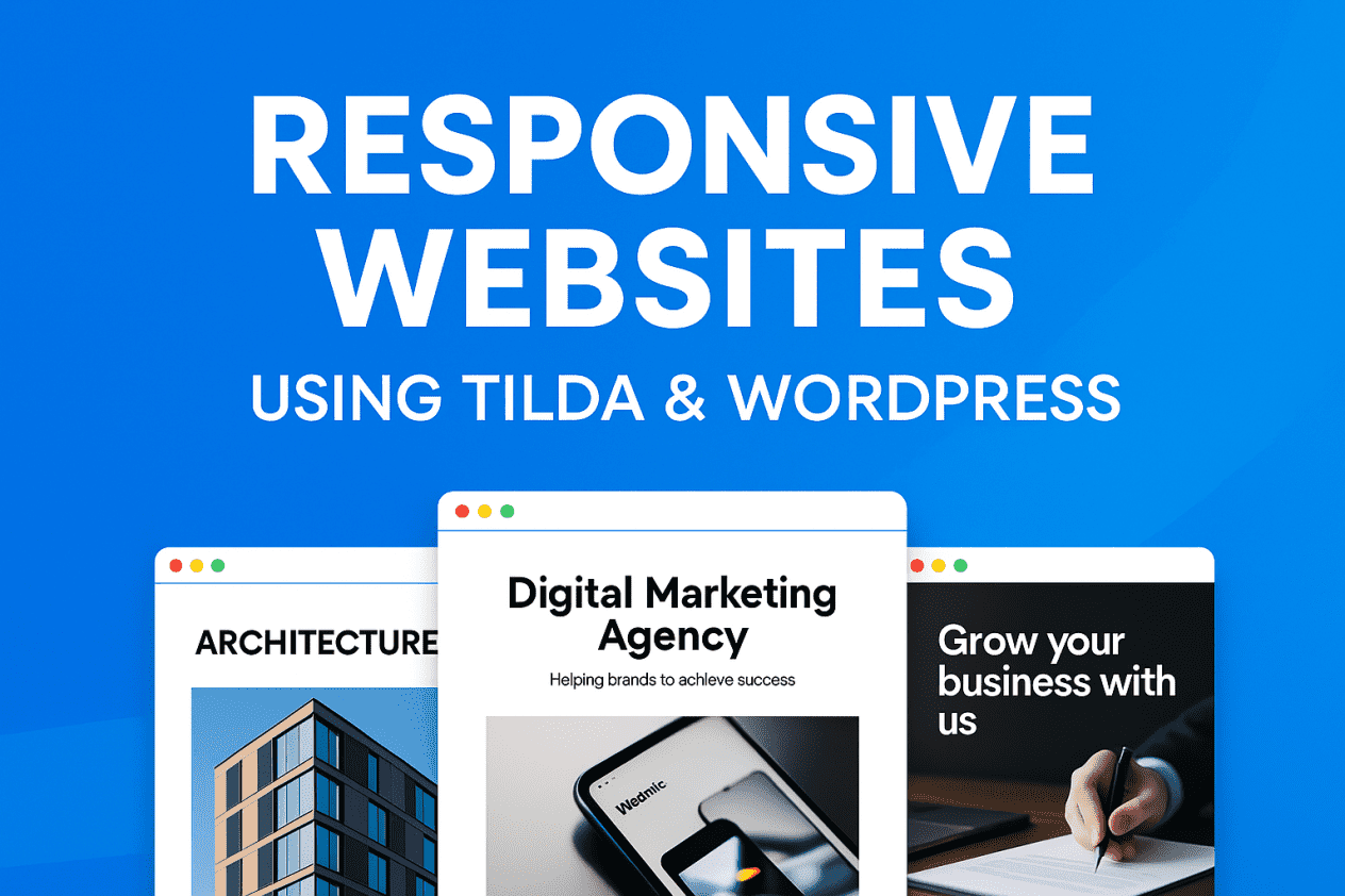 I will create simple and responsive websites using Tilda and WordPress