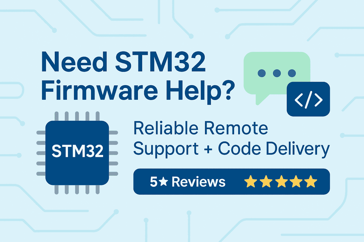 I will develop, fix, or optimize firmware for your STM32 embedded device