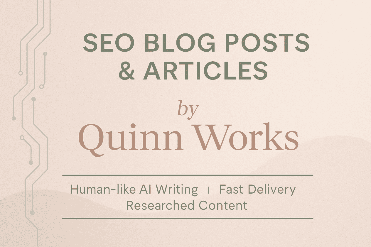 I Will Write High-Quality AI-Enhanced Blog Posts and Articles for Your Brand