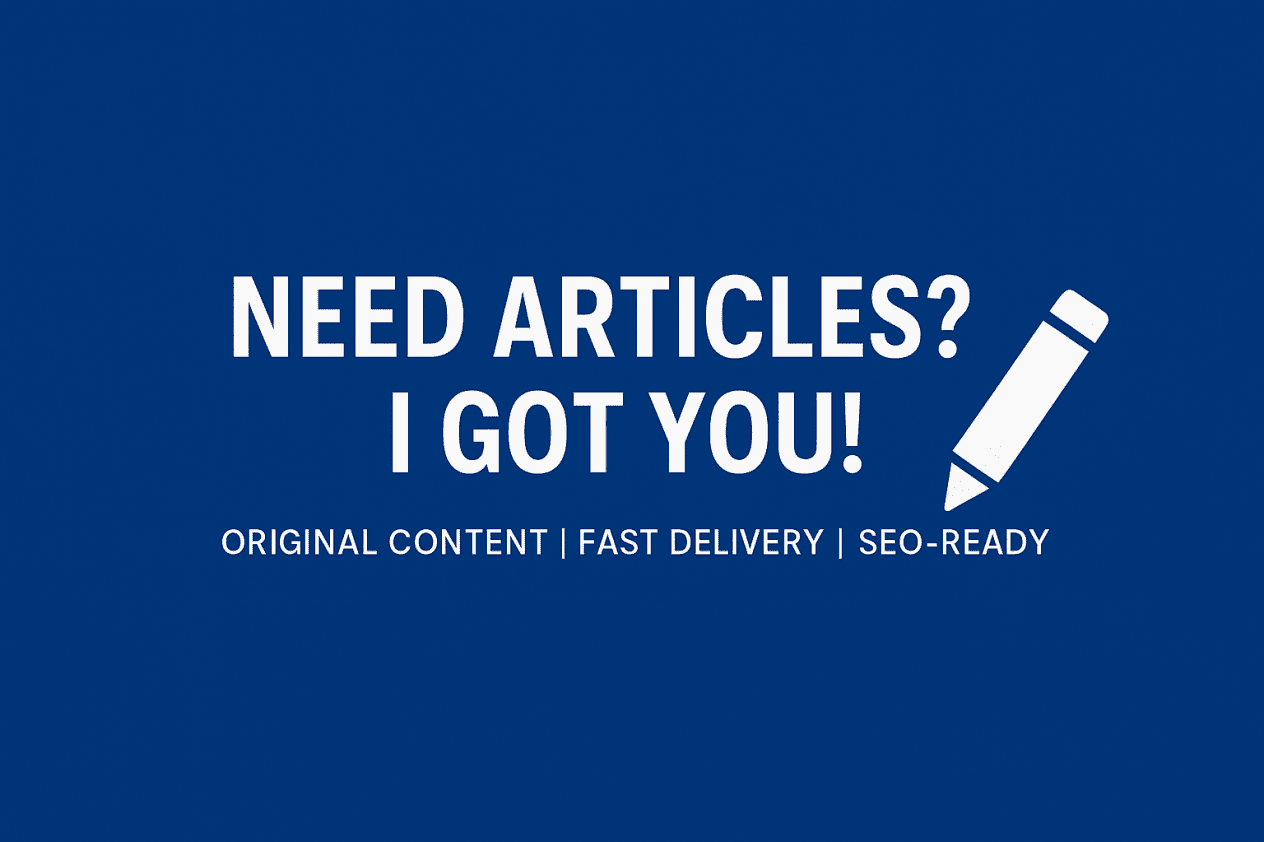 I will write professional and engaging articles for your blog or website