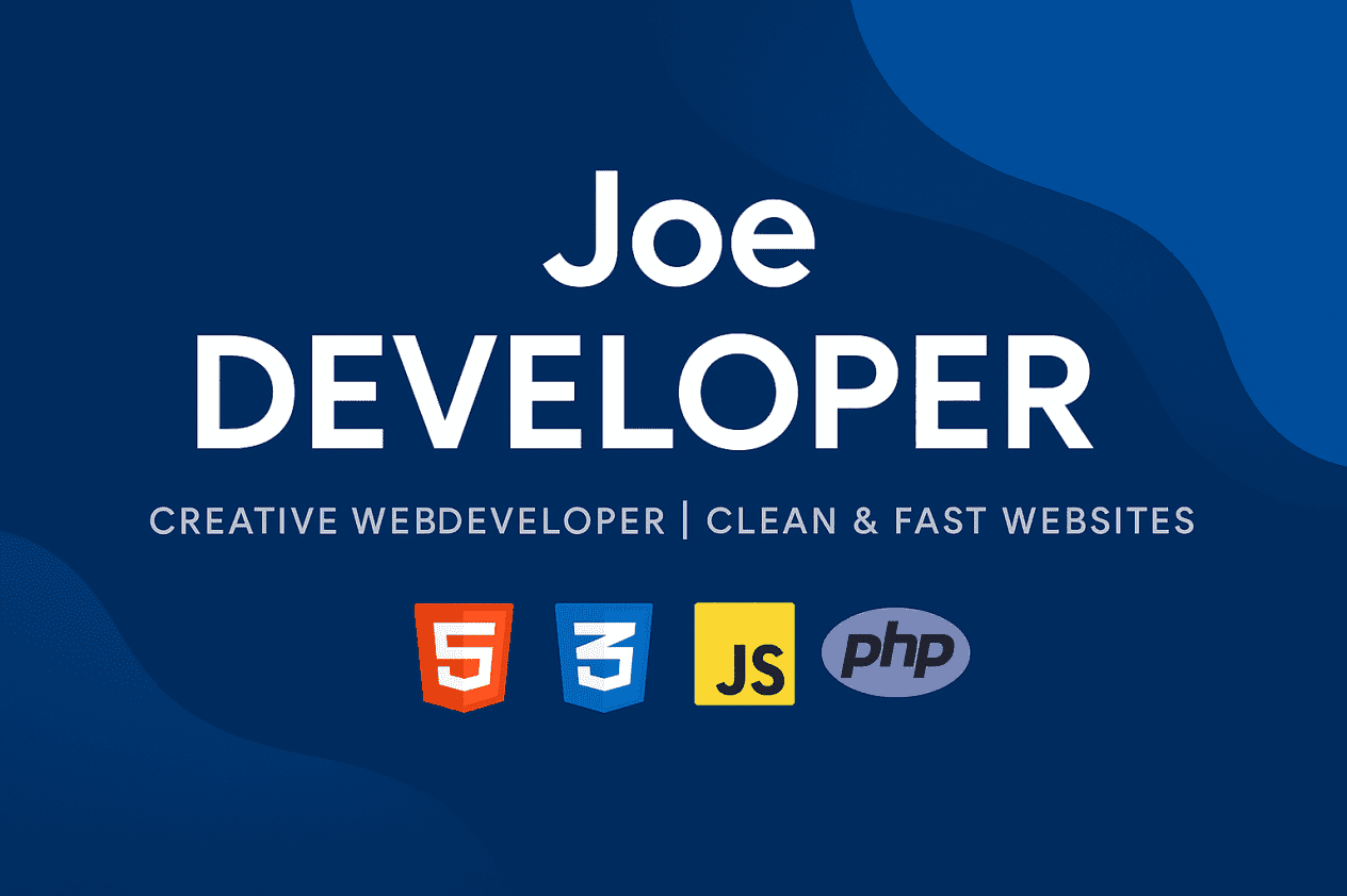 I build clean and modern websites using HTML, CSS, JS, and PHP