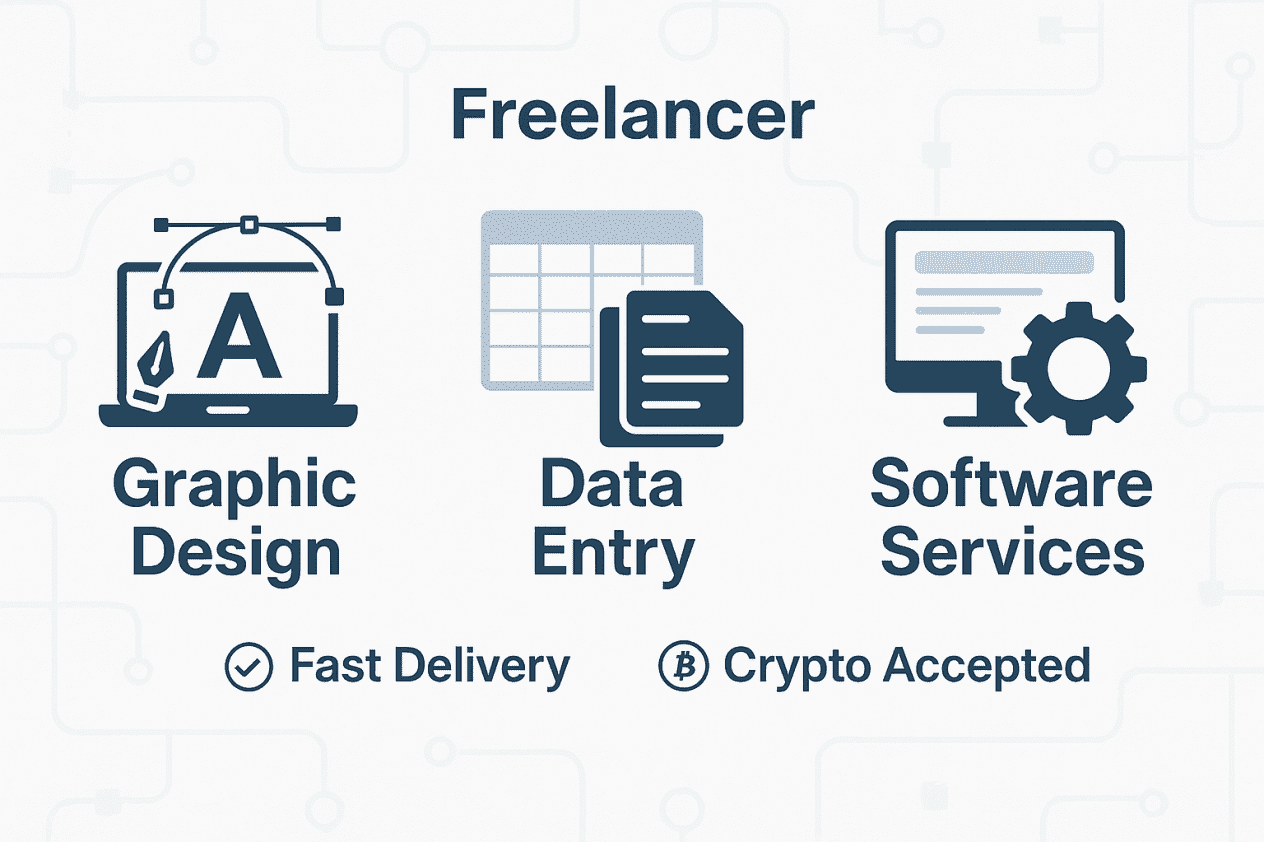 🎨 Design | 📊 Data Entry | 💻 Software Services — Fast, Reliable & Crypto-Friendly