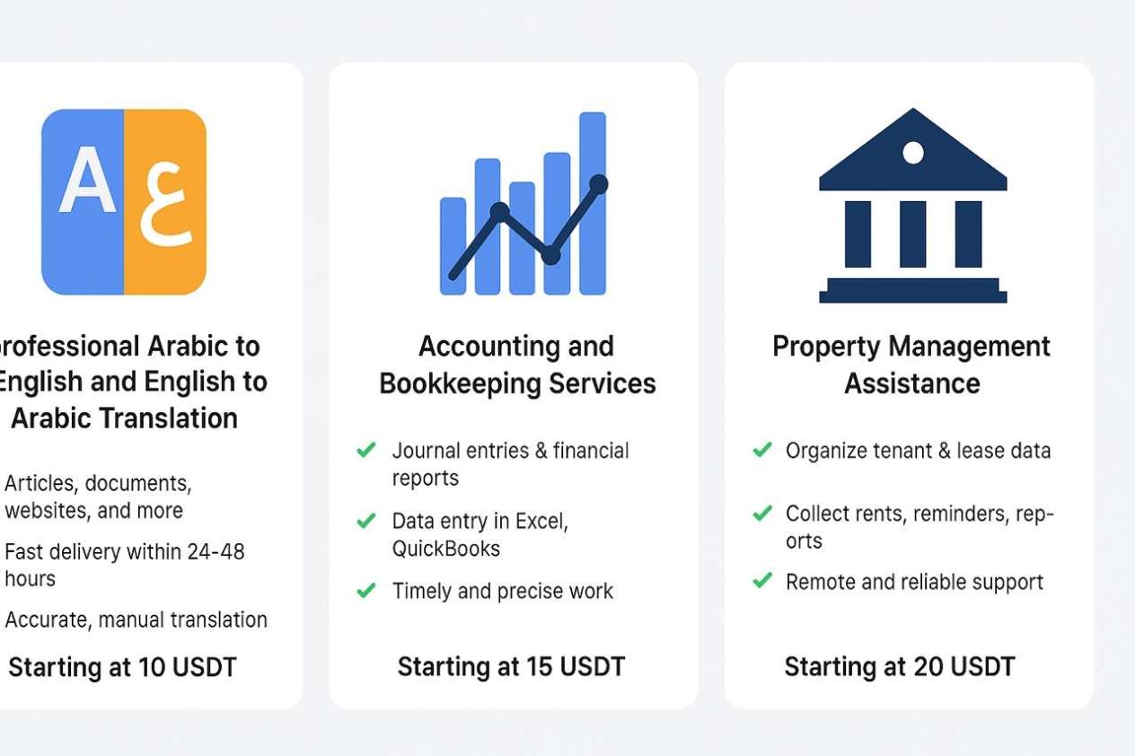 Translation, Accounting, Real estate Management