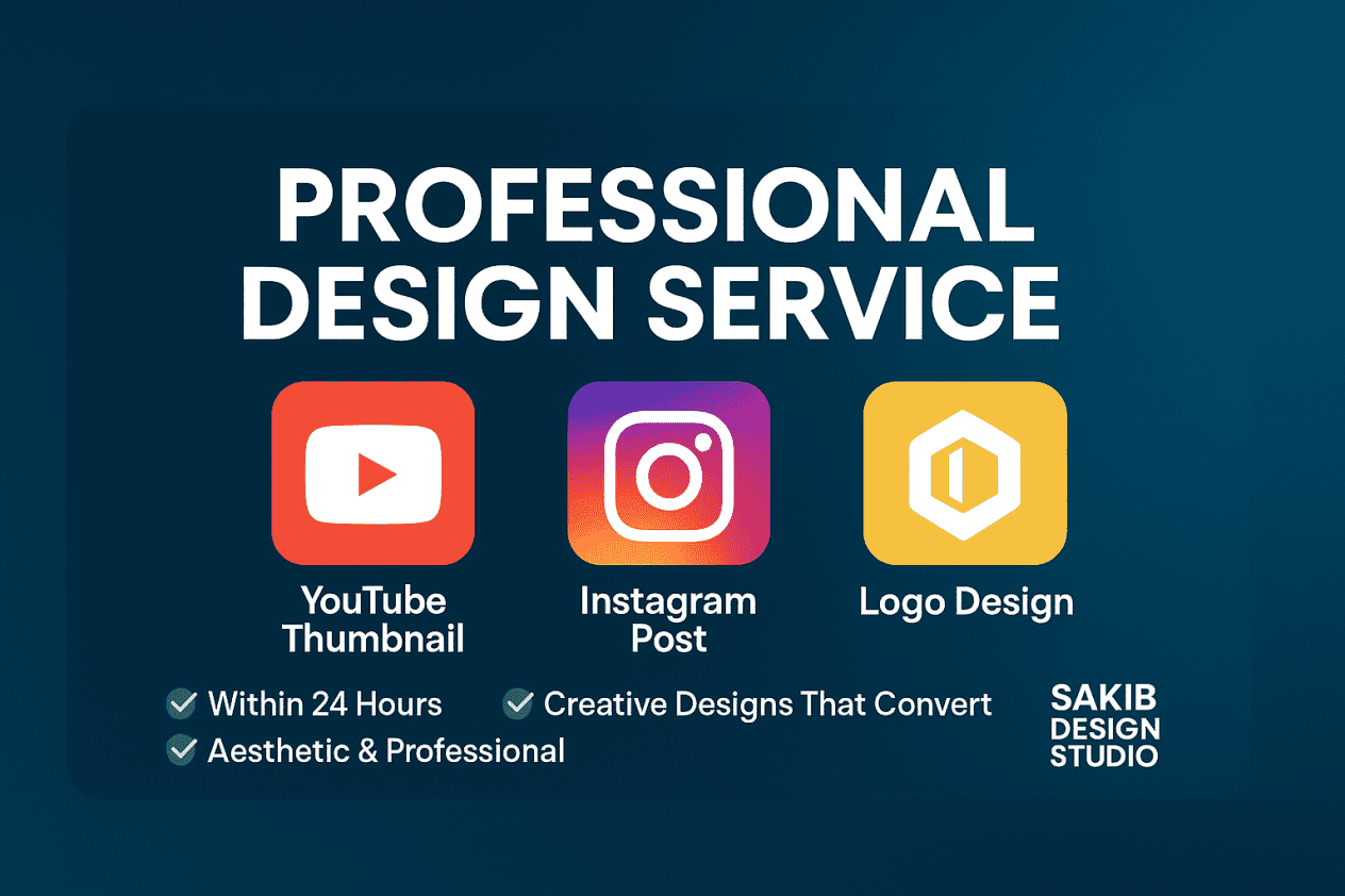🛑👉I will design eye-catching YouTube Thumbnails, Instagram Posts, and Professional Logos