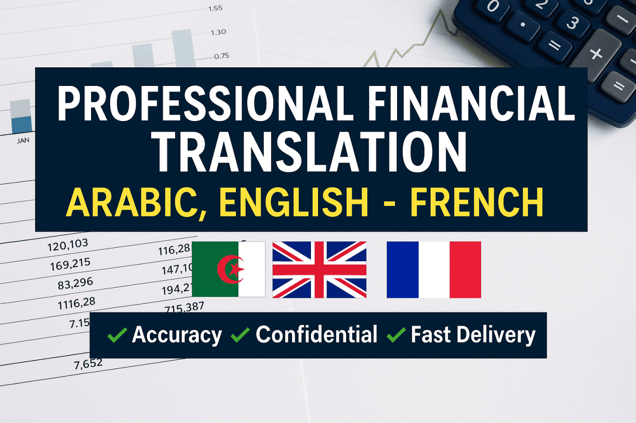 > 💼 Professional Financial Translation – Arabic, English & French