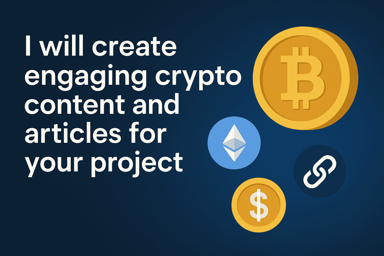 I will create engaging crypto content and articles for your project