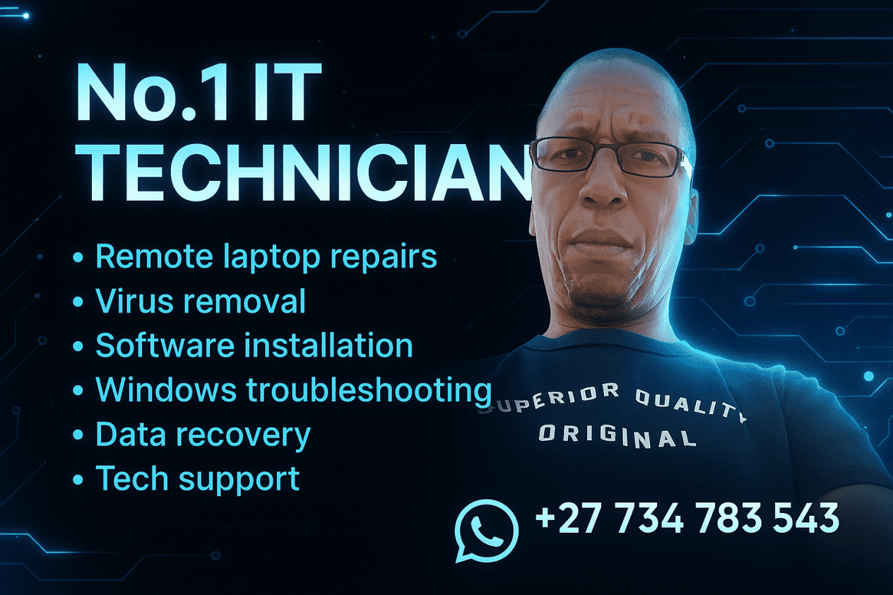Remote IT Technician | Laptop & Software Repair | Fast, Reliable Service