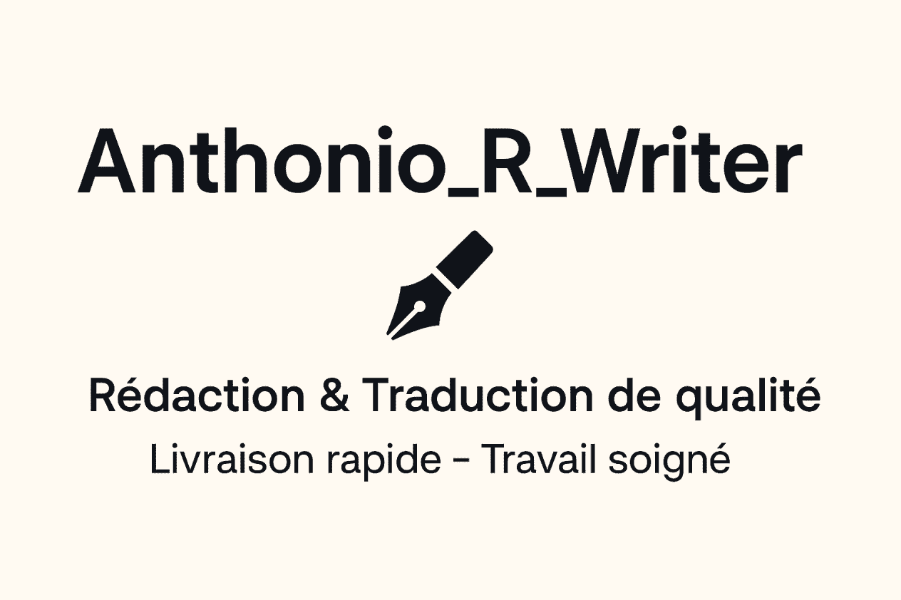 Rédaction + traduction FR/EN | Livraison rapide & soignée