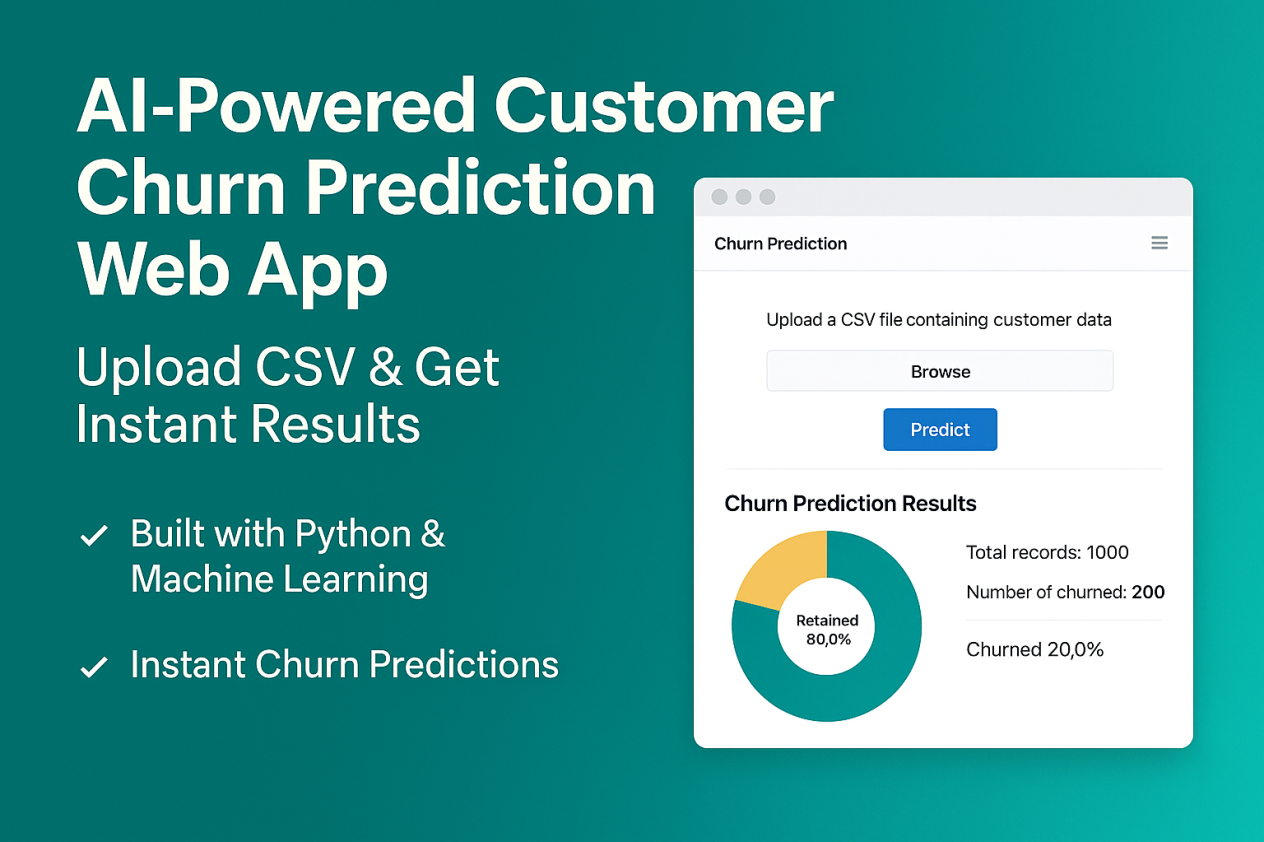 Build a Web-Based Customer Churn Prediction Tool Using Python & Flask