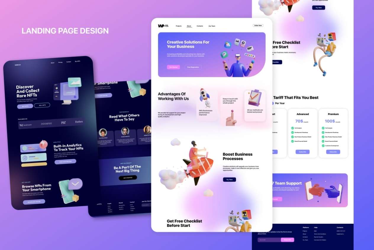 I will design Landing Page in Figma