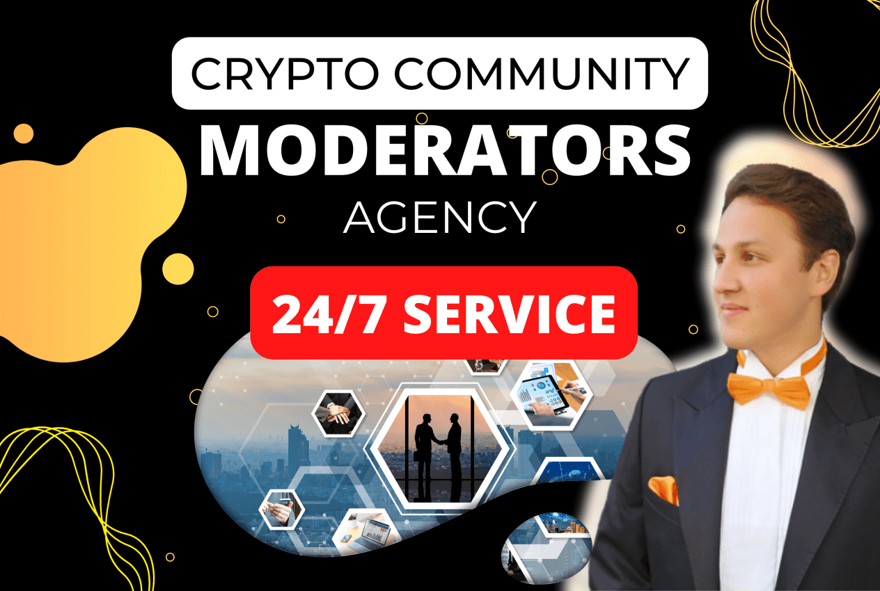 I will moderate your community 24/7 in your discord or telegram per month