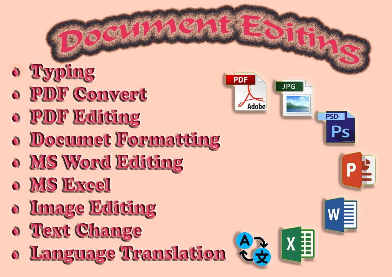 I will design, edit, modify, or recreate word, excel, pdf document ...