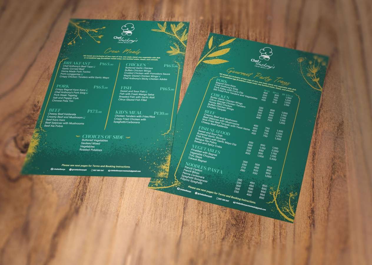 I will design/redesign your food menu in 3 days!✨ image 2