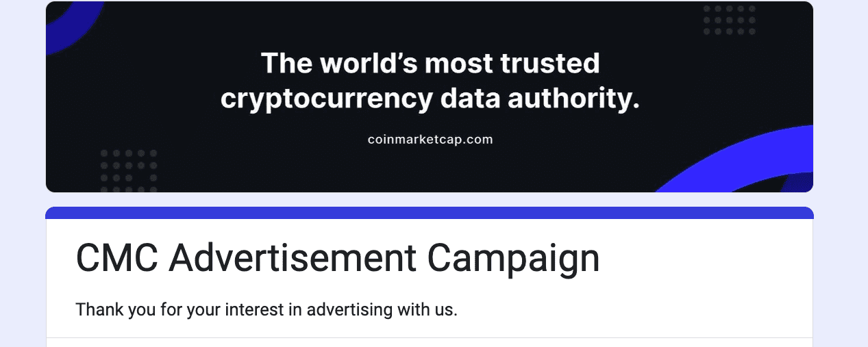 do crypto promotion coinmarketcap ads campaign