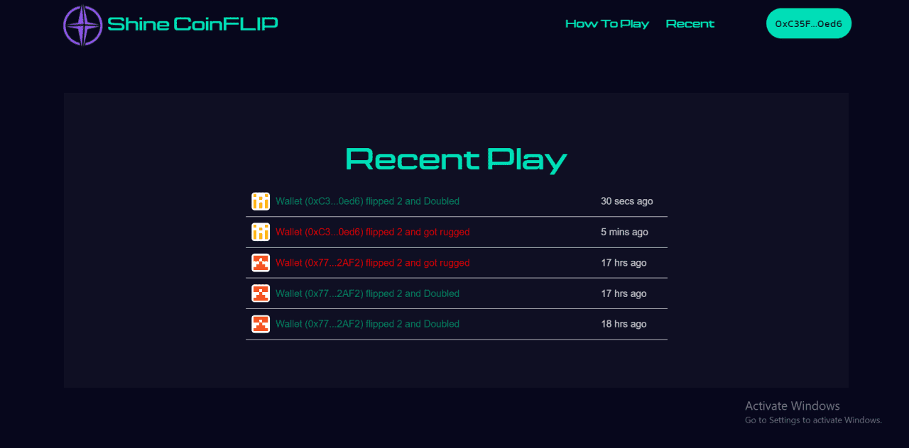 CoinFlip game ( Crypto Prediction game ) image 3