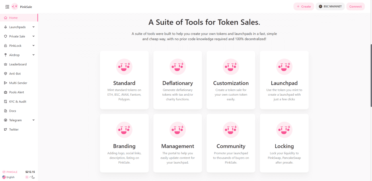 I'll create launchpad protocol like PinkSale