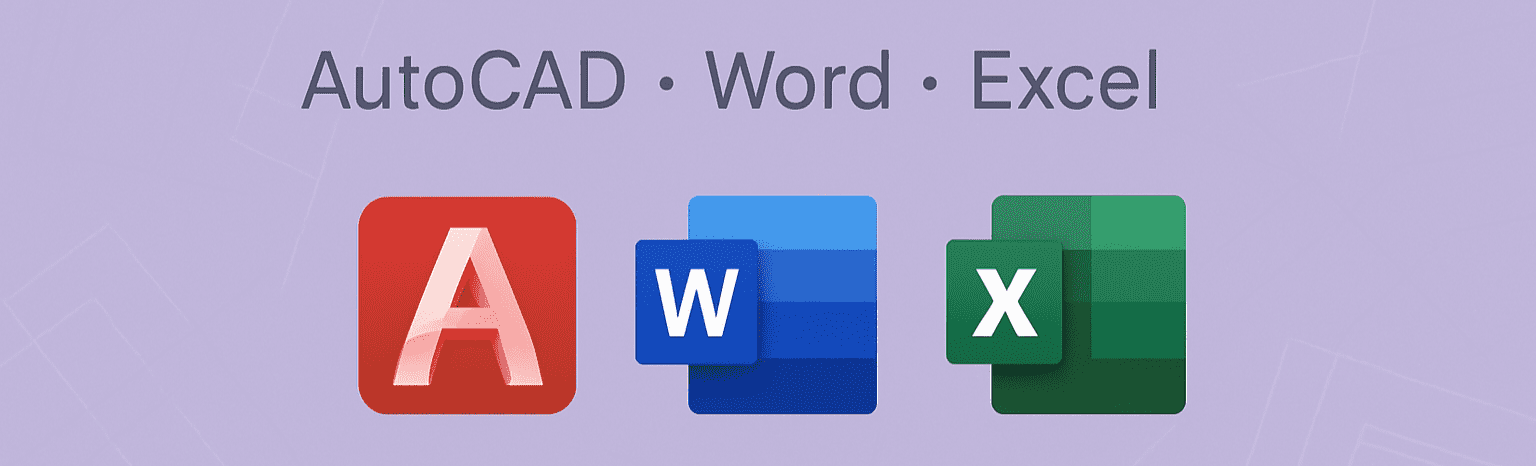 AutoCAD designs and Microsoft Word & Excel works