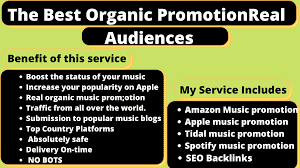 I will do organic tidal music promotion