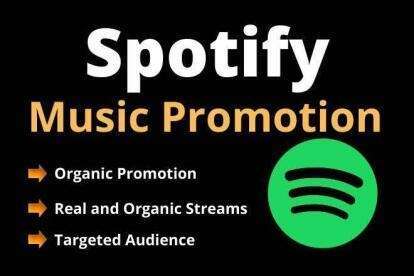 I will do organic sound cloud, affiliate link, slaps and sportify music promotion for fast audience and engagement